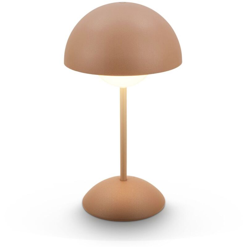 BRILONER Coffee Table Lamp Rechargeable LED Desk Night Bedside Light Cordless in Brown