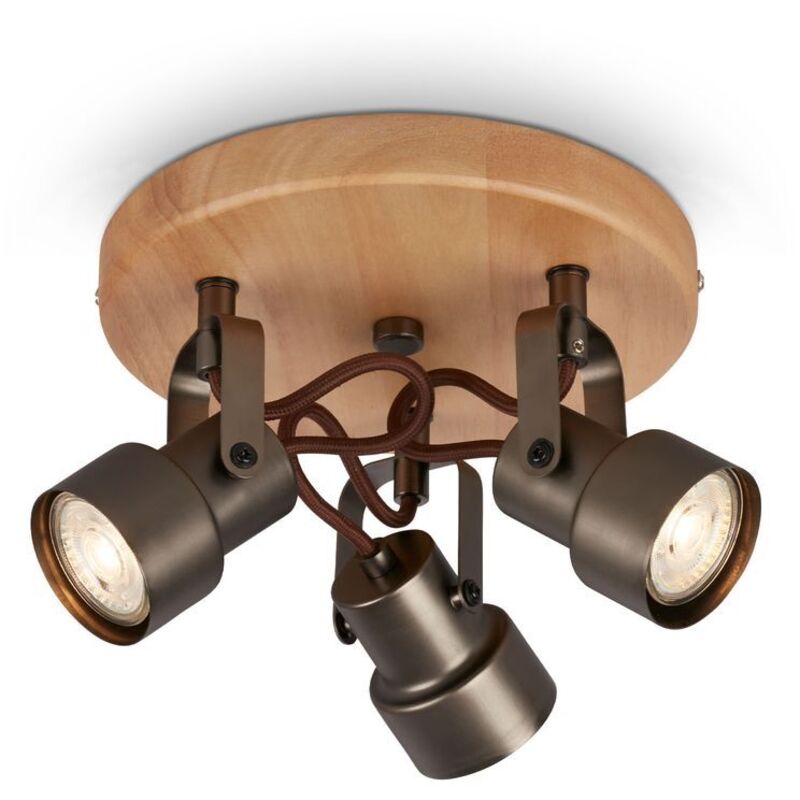 Iperbriko - Luce spot grigio antico ø 21 cm 3xgu10...