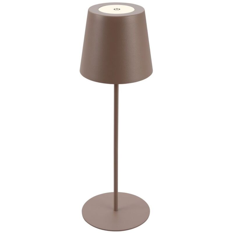 Lampe de table sans fil, tactile, hauteur réglable, batterie interchangeable, sable d'ombre, dimensions : Ø36 x 10,5 cm - Briloner Lampe de table sans fil, tactile, hauteur réglable, batterie interchangeable, sable d'ombre, dimensions : Ø36 x 10,5 cm - Briloner