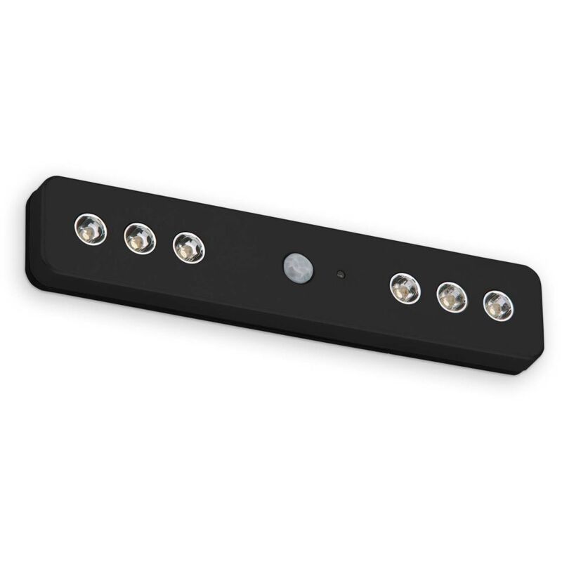 Lampe led à encastrer avec détecteur de mouvement, lampe pour armoire, lampe sous armoire, veilleuse, noire - Briloner Lampe led à encastrer avec détecteur de mouvement, lampe pour armoire, lampe sous armoire, veilleuse, noire - Briloner
