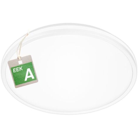 Briloner Lana A Lampada da soffitto a LED, CEE A Sorgente luminosa, luce indiretta, luce bianca neutra, bianco, Ø33 x 6 cm