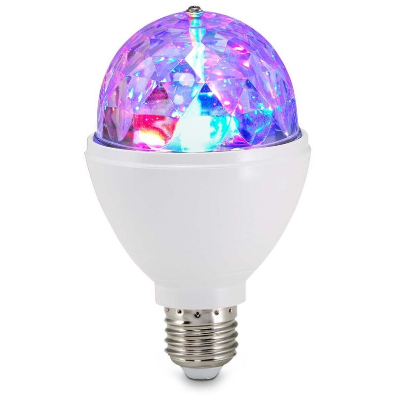 Briloner - led Ampoule Disco rgb Auto-rotative Optique Cristal Lumière de fête E27