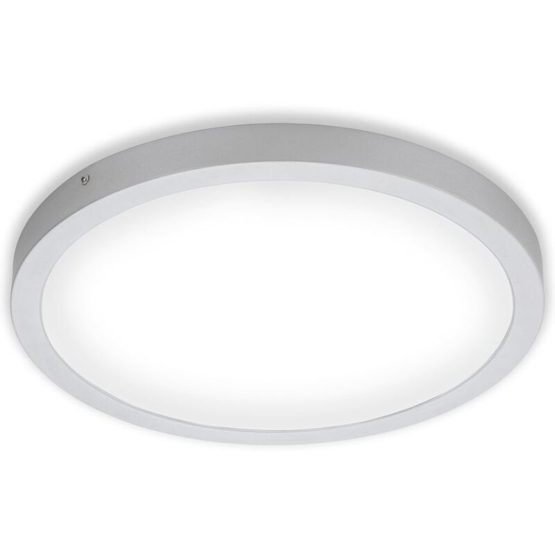 Led Aufbauleuchte Deckenlampe 24, 5 W 4000k Chrom-matt Ip20 Ø40, 5cm Briloner