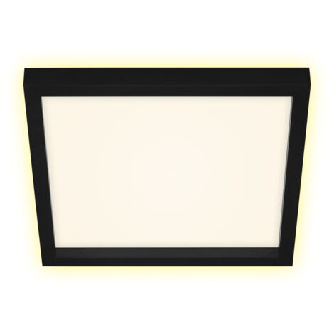 Briloner LED Panel Cadre schwarz 29,3 x 29,3 cm warmweiß, Backlight-Effekt Deckenleuchte