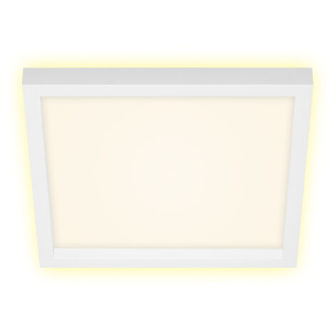 Briloner LED Panel Cadre weiß 29,3 x 29,3 cm warmweiß, Backlight-Effekt Deckenleuchte