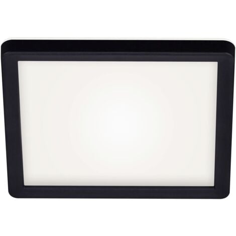 Briloner LED Panel Slim 19 cm, schwarz, utraflach LED Panel