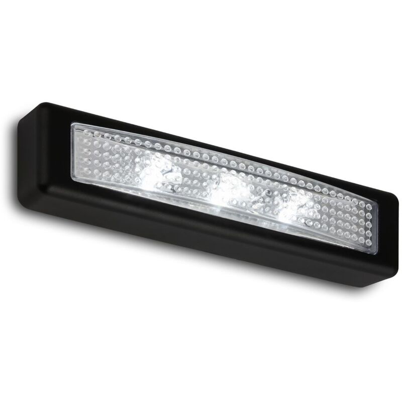 Led Push Light, Lampe d'appoint, Lampe d'armoire, Lampe sous l'armoire, Autoadhésive, Noir - Briloner Led Push Light, Lampe d'appoint, Lampe d'armoire, Lampe sous l'armoire, Autoadhésive, Noir - Briloner