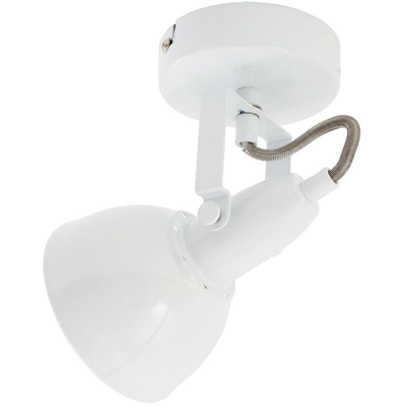 Briloner - Lampada da parete Spot orientabile e inclinabile 1xE14 Retro 40W Ø10,5cm Bianco