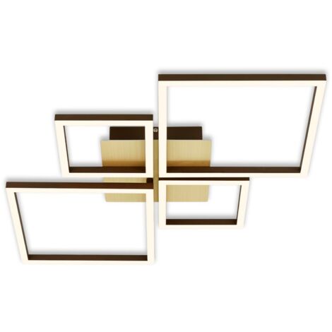 Briloner Leuchten FRAME - Applique murale et plafonnier - 3128017 - Intensit  variable par paliers - 3000K blanc chaud - Fonction m moire - Orientable - 75 x 47 x 7,3 cm