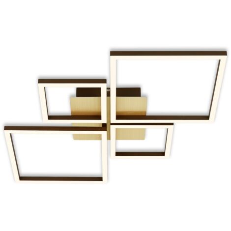 Briloner Leuchten FRAME - Lampada da parete e da soffitto - 3128017 - Dimmerabile a più livelli - 3000K bianco caldo - Funzione memoria - Orientabile - 75 x 47 x 7,3 cm