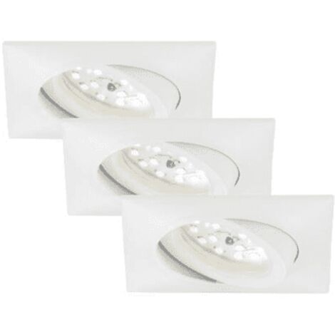 BRILONER LEUCHTEN - KIT 3 FARETTI ORIENTABILI BIANCHI  8,2X8,2 CM 3LX5W