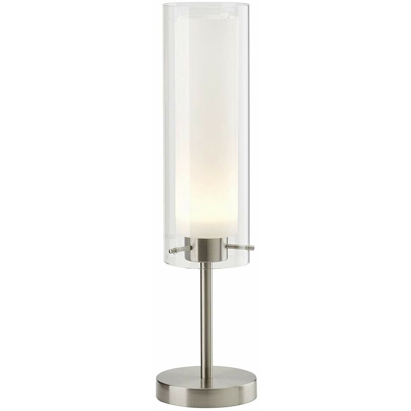 Image of Briloner Leuchten - Lampada da Tavolo 5 W,Toni d'Argento [Classe di efficienza energetica A+]