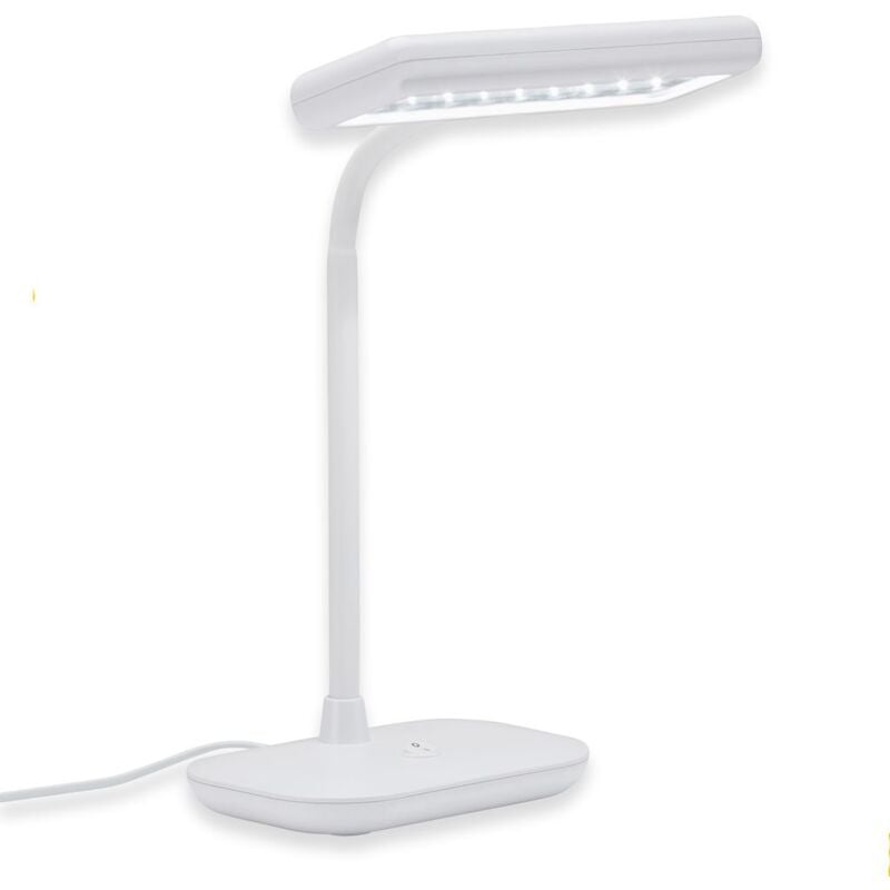 Briloner - Lampe de table led leuchten daylight, 7,5 w, 800 lm, IP20, blanc, plastique, 23 x 12 x 44 cm
