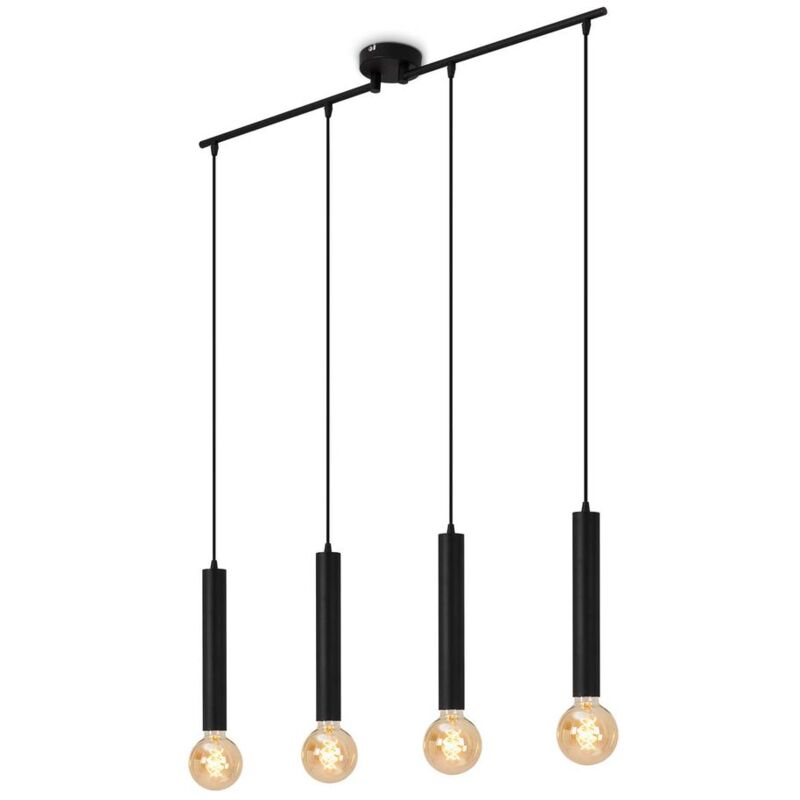 Leuchten longa - Suspensions - 4031045 - Acier noir - 4 ampoules - Douille E27 max. 60 watts - 85 x 10 x 110 cm - Briloner Leuchten longa - Suspensions - 4031045 - Acier noir - 4 ampoules - Douille E27 max. 60 watts - 85 x 10 x 110 cm - Briloner