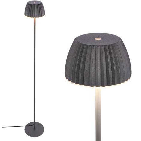 Briloner LOCA Lampadaire LED, tactile, intensité lumineuse variable, lumière blanche chaude, bord lumineux, anthracite, Ø19 x 124 cm