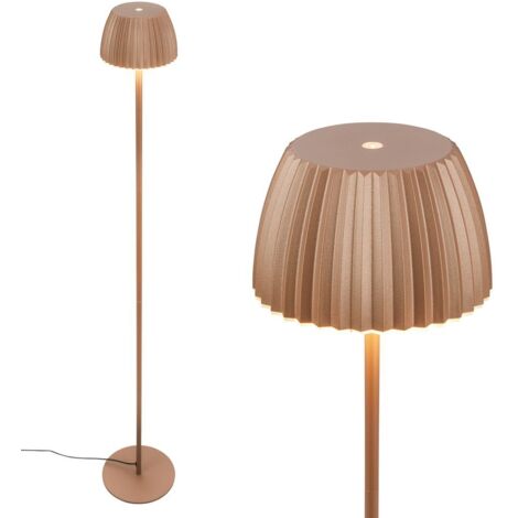 Briloner LOCA Lampadaire LED, tactile, intensité lumineuse variable, lumière blanche chaude, bord lumineux, coffee, Ø19 x 124 cm