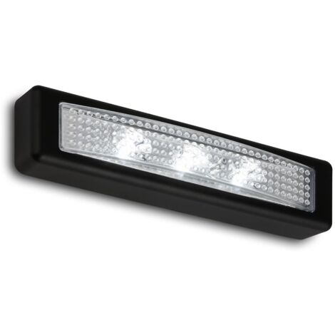 BRILONER - Luce LED a pressione, luce sottopensile, luce per armadi, autoadesiva, nero