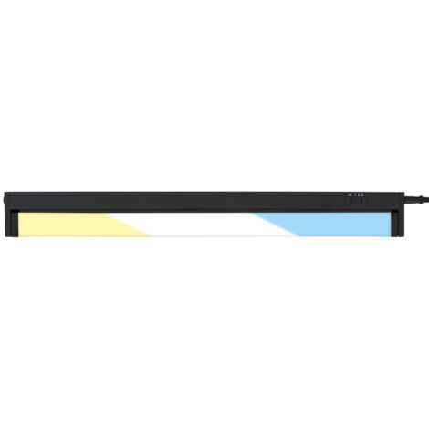 BRILONER - Luce sottopensile LED orientabile, luce sottopensile CCT per cucina, temperatura di colore regolabile, luce per armadi, nero, 54,5 cm