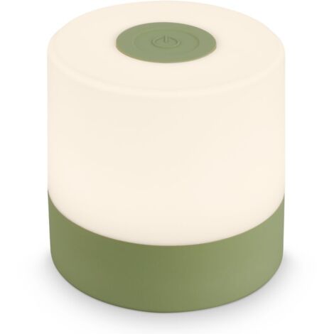 BRILONER - Mini lampada da tavolo a LED ricaricabile IP44, dimmerabile a passi, touch, luce mobile, lampada da tavolo a LED per esterni, altezza 7 cm, verde