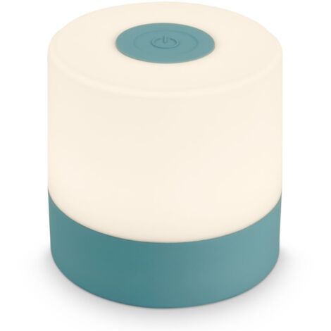 BRILONER Mini LED Akku Tischleuchte IP44, Stufenweise Dimmbar, Touch, Mobiles Licht, LED Tischlampe Aussen, 7 cm hoch, Blau
