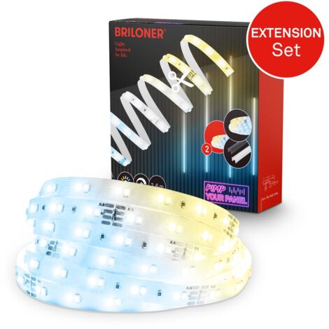 Briloner Pimp your Panel, set di prolunghe Striscia LED 2,6 m, accorciabile, CCT