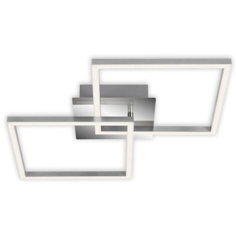 BRILONER- PLAFONIERA LED 24W-1800LUMEN-3000K - 62 x 37CM - CROMO/ARGENTO