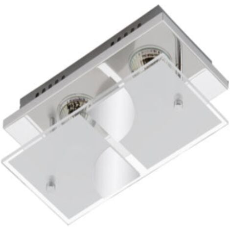 BRILONER-  PLAFONIERA LED 3W-250LUMEN-3000K CROMO- VETRO SATINATO GU10
