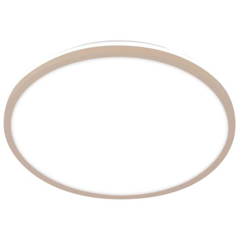 BRILONER - Plafonnier LED à lumière indirecte, lumière blanche neutre, 15W, 1500lm, lustre salon, lustre chambre, luminaire plafonnier, lustre cuisine, 28x4,2cm, beige