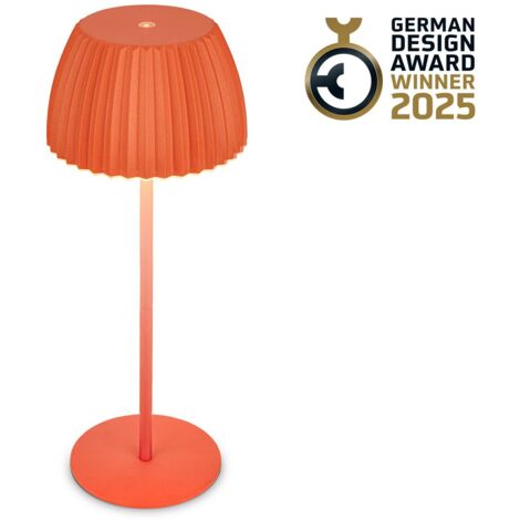BRILONER Set 2 Lampade Da Tavolo LED Ricaricabili Touch Dimmerabili, Altezza Regolabile, Beige 12x36 Cm