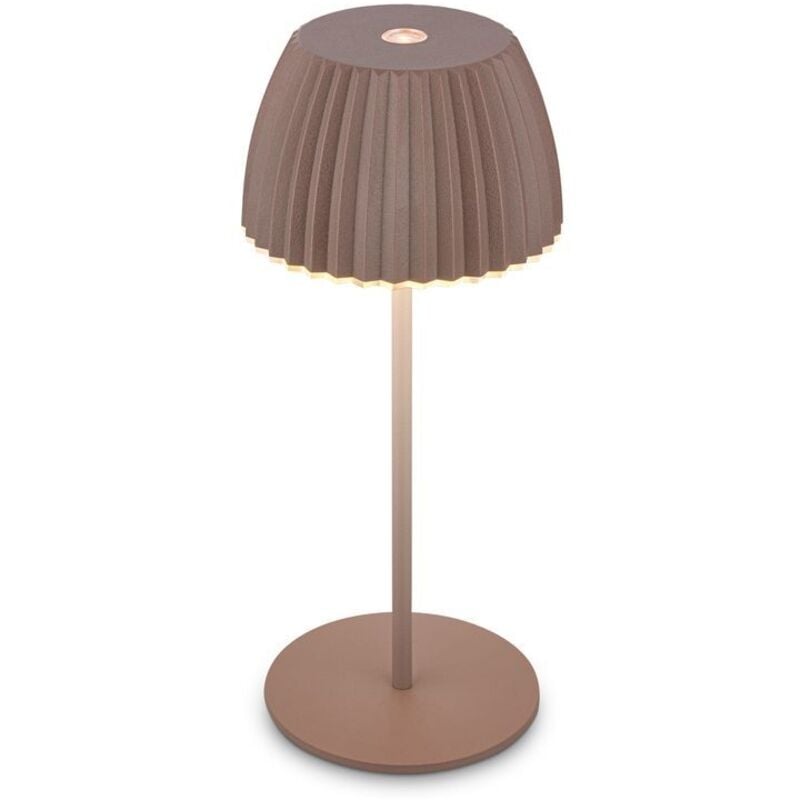B.k.licht - Briloner Champ Mini lampe de table led sans fil IP44, variateur d'intensité, tactile, batterie, German Design Award Winner 2025,