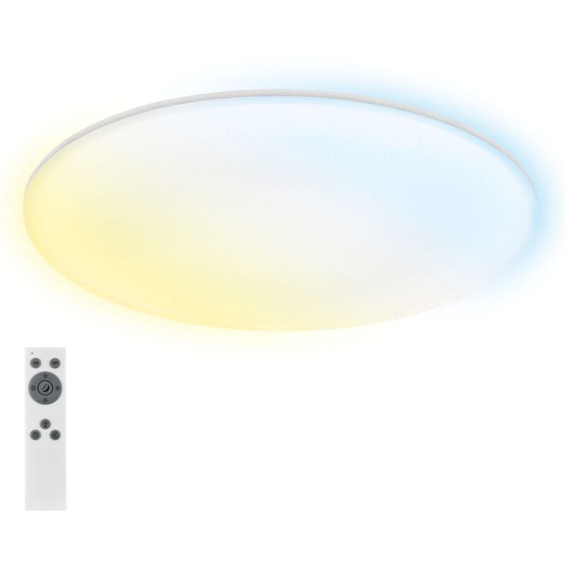 Briloner - Rowny led Plafonnier salle de bain, variateur, télécommande, lumière indirecte, protection contre les éclaboussures et la poussière,