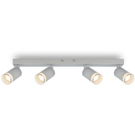 Briloner Rub Plafonnier, Orientable, Application acrylique, Chrome mat, 56 x 6 x 16 cm
