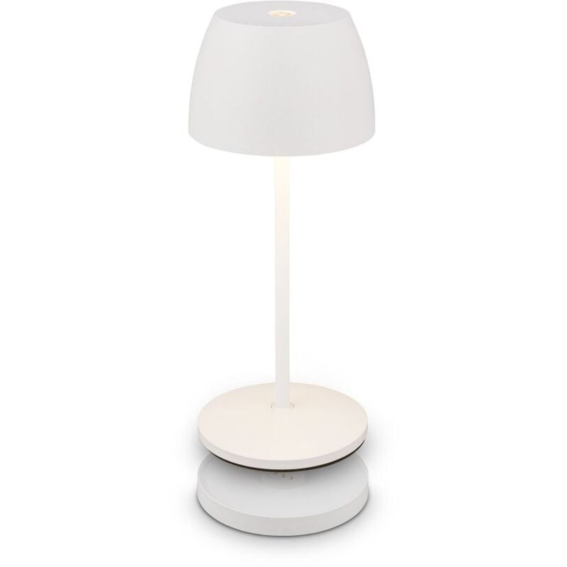 Briloner - Serina Mini led Lampe de table sans fil IP44, Variable, tactile, protection contre les éclaboussures, sans fil, blanc, Ø8 x 20,5 cm