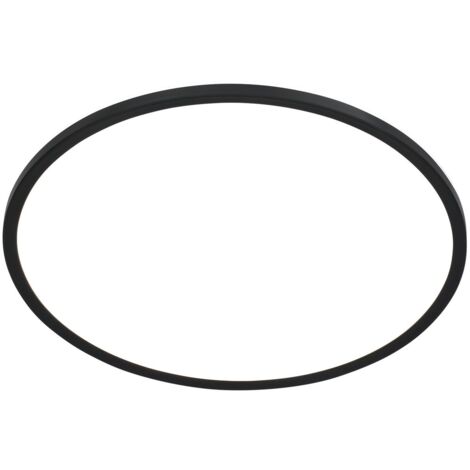 Briloner Slim LED Plafonnier, rétro-éclairage, plat, rond, 48cm, noir