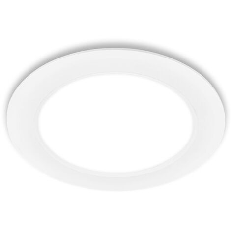BRILONER - Spot LED encastrable 230V plat, lumière blanche neutre, 12W 1200lm IP20, spot encastrable, spots LED, spot encastrable extra plat, spot intérieur, 17x3cm, blanc