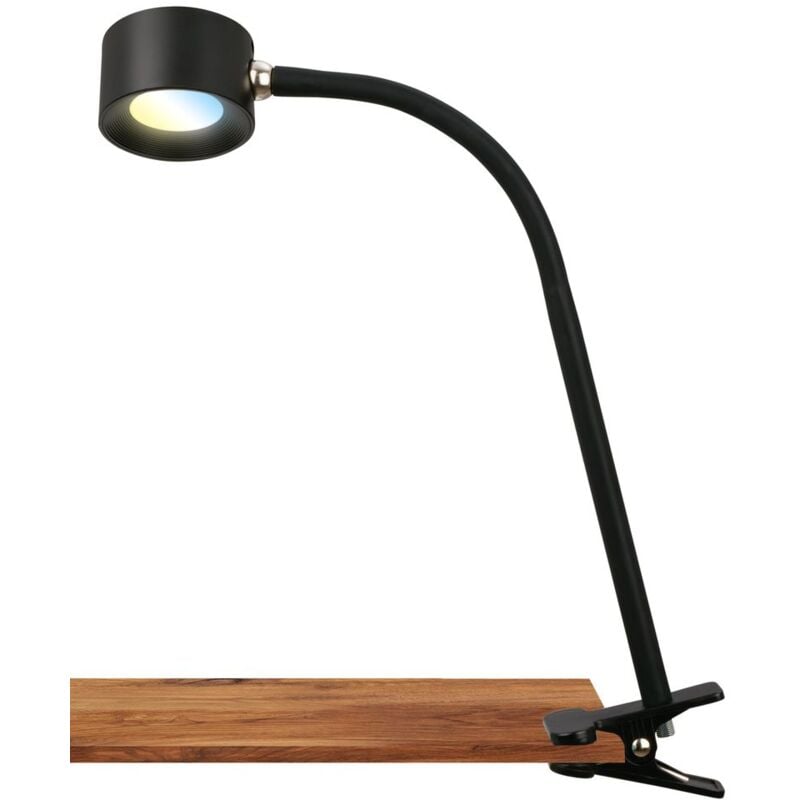 Briloner - Tari Lampe de bureau led, à intensité variable, tactile, orientable, amovible magnétiquement, noir, 44 x 7,5 x 24 cm