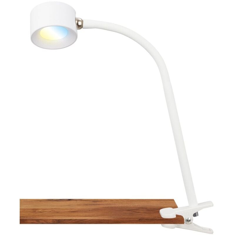 Briloner - Tari Lampe de bureau led, à intensité variable, tactile, orientable, magnétique amovible, blanc, 44 x 7,5 x 24 cm