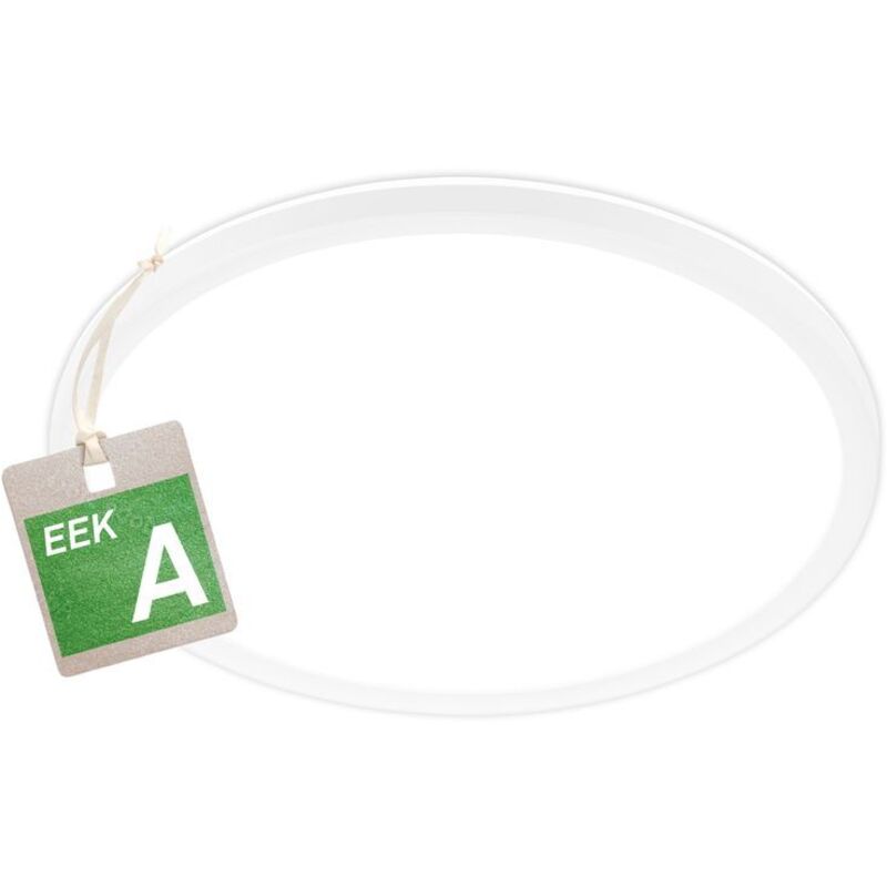 Tava a eek a Plafonnier led, eek a, lumière 50 000 h, lumière indirecte, plat, blanc, Ø29 x 3 cm - Briloner