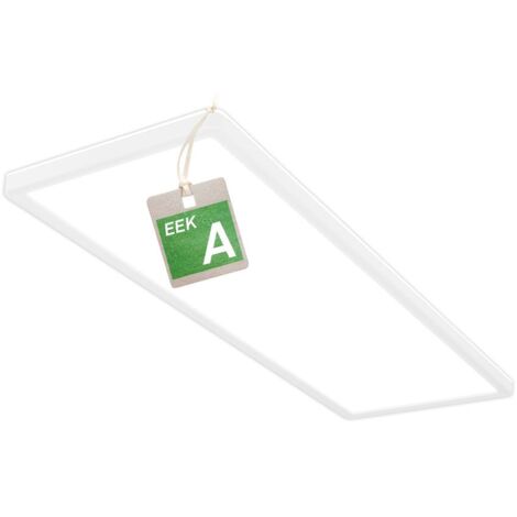 Briloner Tava A Lampada da soffitto a LED, CEE A sorgente luminosa, piatta, luce indiretta, lampada da salotto, pannello LED, lampada da cucina, 58x20x3cm, bianco