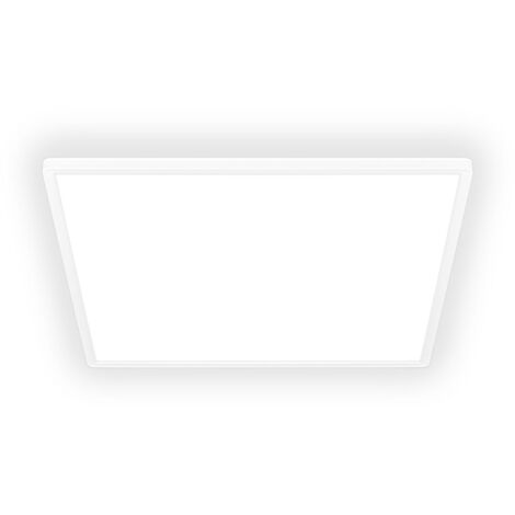 Briloner Tava LED Plafonnier, lumière indirecte, plat, lumière blanc neutre, blanc, 56 x 56 x 3 cm
