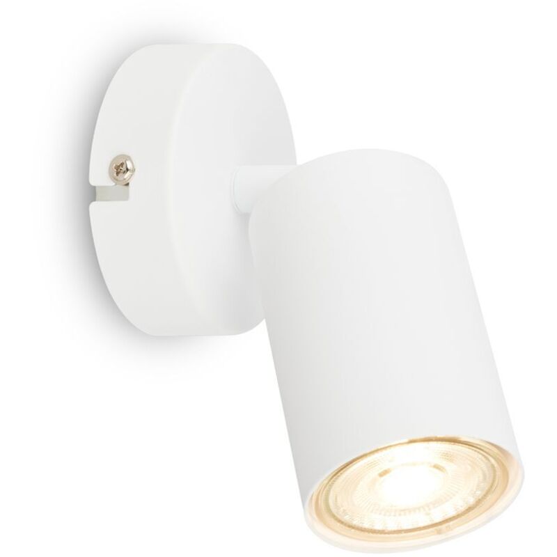 BRILONER White Metal LED Spotlight Wall Light