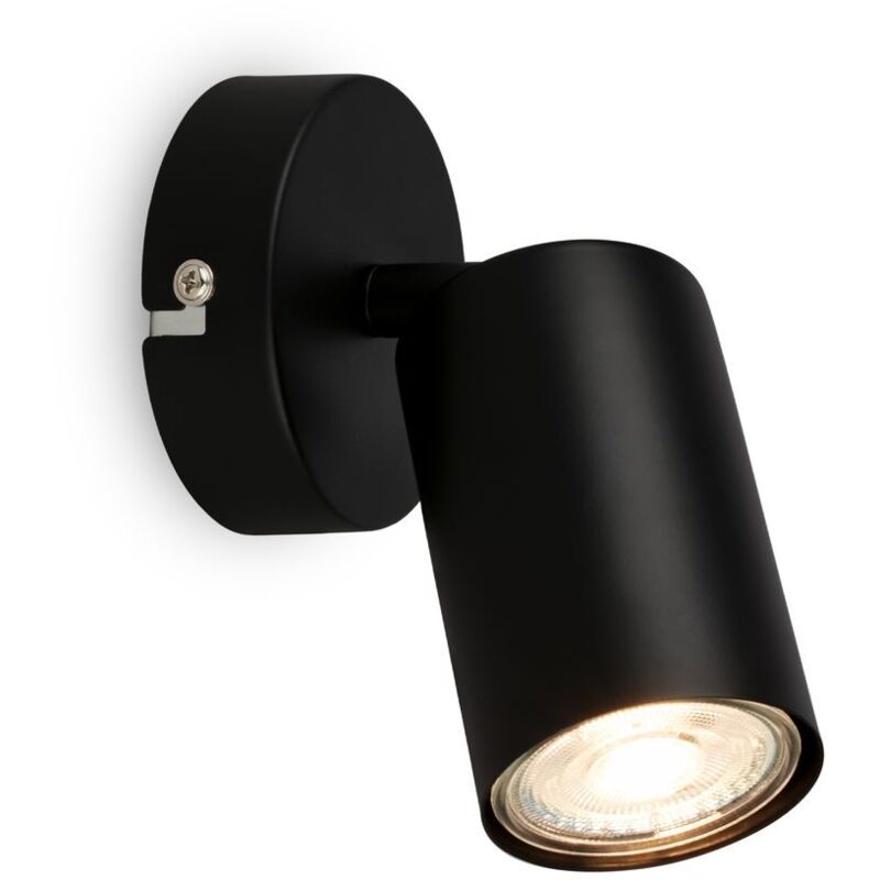 BRILONER Black Metal LED Spotlight Wall Light