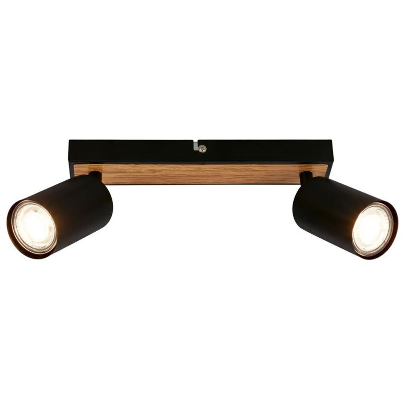 BRILONER 2 Light Black Metal LED Spotlight