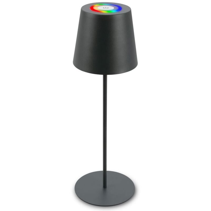 Briloner - lampe de table sans fil, tactile, lumière multicolore rgb+w, hauteur réglable, anthracite, dimensions : Ø36 x 10,5 cm