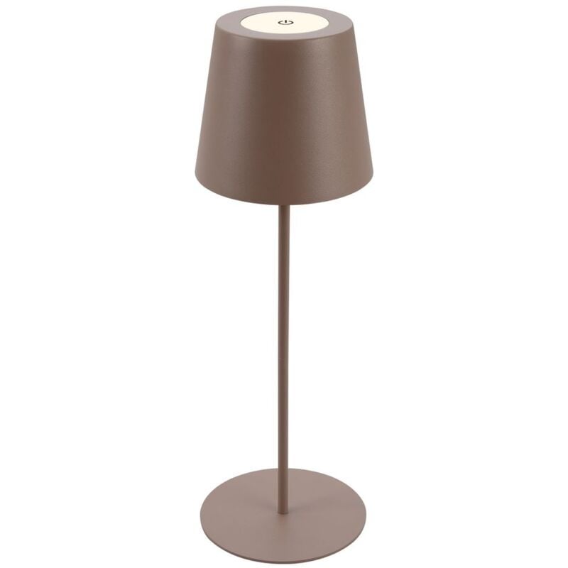 B.k.licht - Briloner Lampe de table sans fil, tactile, hauteur réglable, batterie remplaçable, sable d'Umbra, dimensions : Ø36 x 10,5 cm