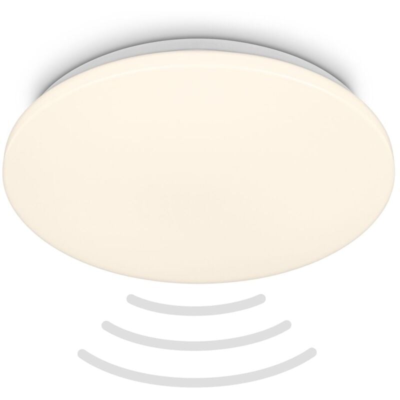 Briloner - Walk Lampe de plafond led avec détecteur de mouvement IP54, détecteur de mouvement, protection contre les éclaboussures et la poussière,