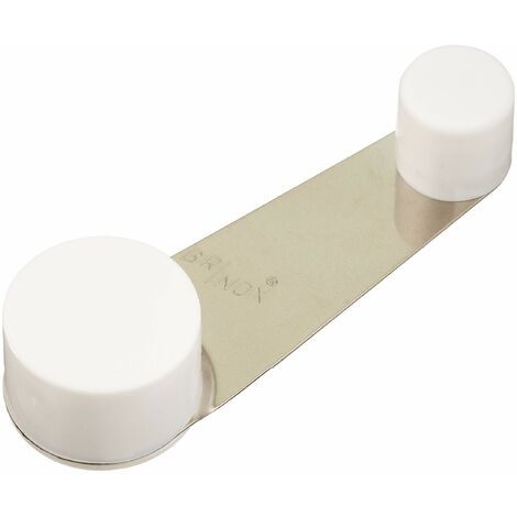 Brinox 84D18 fermaporte, con supporto, Colore Bianco, 32 x 10