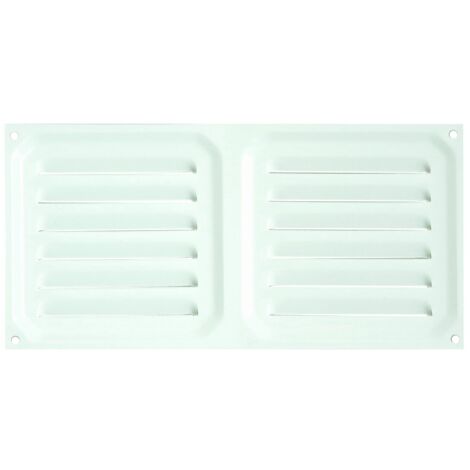 Brinox B70230D - Griglia di ventilazione 10 x 20 cm, colore: Bianco laccato