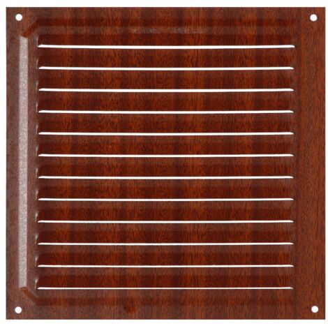 Brinox B70580Z - Griglia di ventilazione in legno scuro, 20 x 20 cm