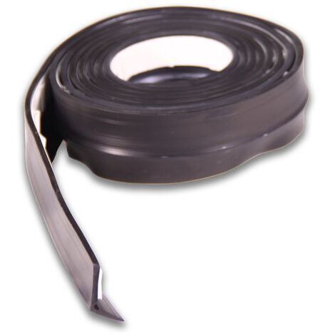 Brinox B82650N Paraspifferi in Gomma per Porte da Garage, Nero, 2,5 m